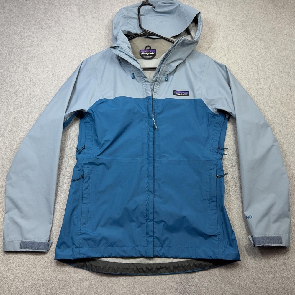 Patagonia Torrentshell 3L Rain Jacket Womens XS Blue H2No‎ Full Zip Hooded Coat